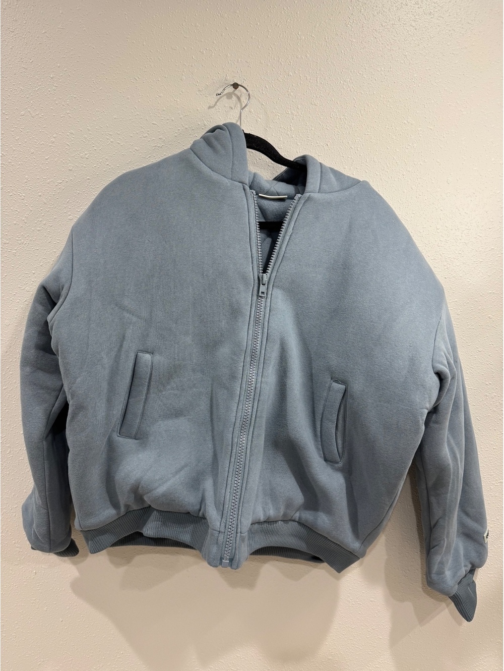Comfrt Kids Weighted Hoodie XL Sky Blue Full Zip 3LB CloudTouch Fleece